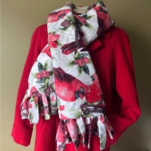 Grandma Vibes fleece scarf with Hand Sewn Heart